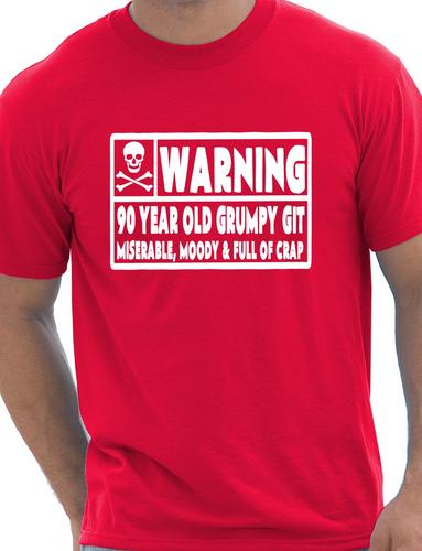 90 Year Old Git Mens 90th Birthday T-Shirt