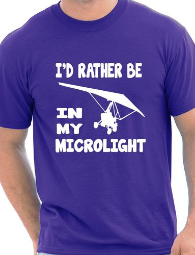 I'd Rather Be In My Microlight Flying Plane T-Shirt