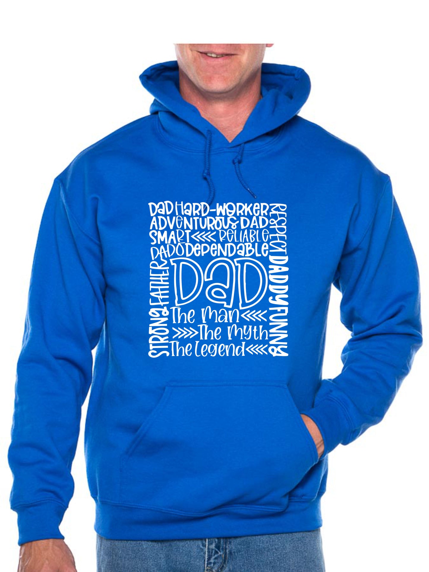 Dad The Man The Myth Unisex Hoodie Funny Slogan Hoodie