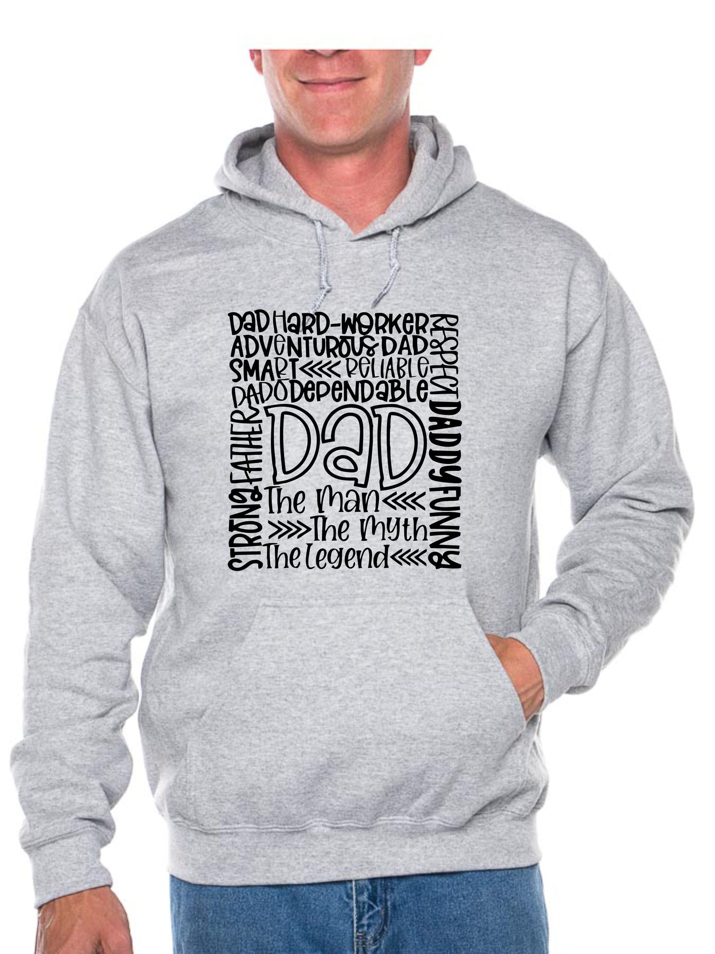 Dad The Man The Myth Unisex Hoodie Funny Slogan Hoodie