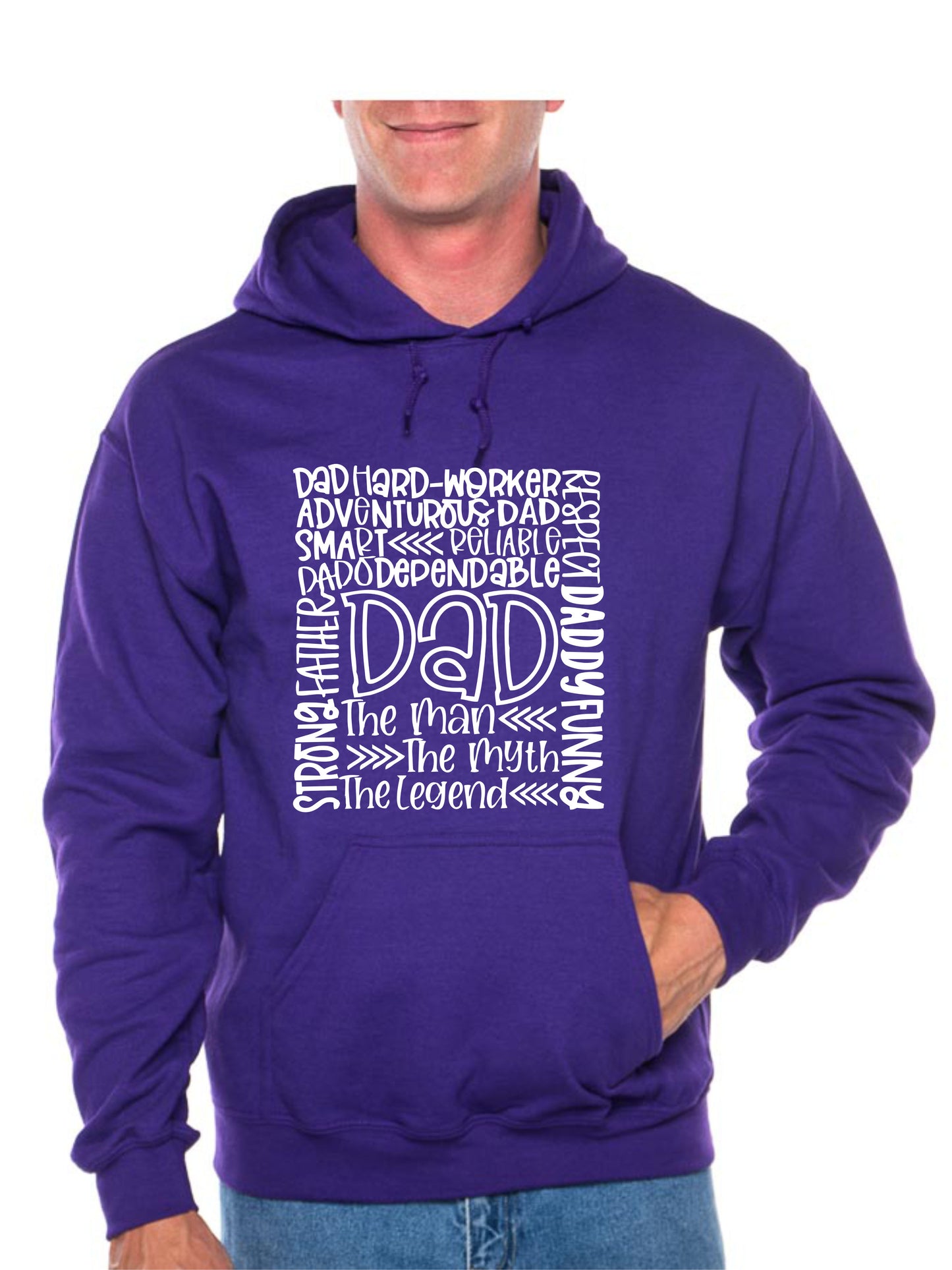 Dad The Man The Myth Unisex Hoodie Funny Slogan Hoodie