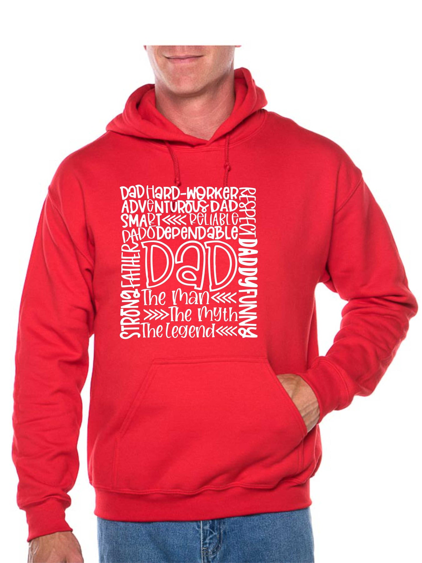 Dad The Man The Myth Unisex Hoodie Funny Slogan Hoodie