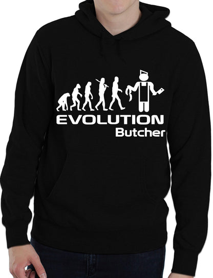 Evolution Of A Butcher Job Work Unisex Hoody