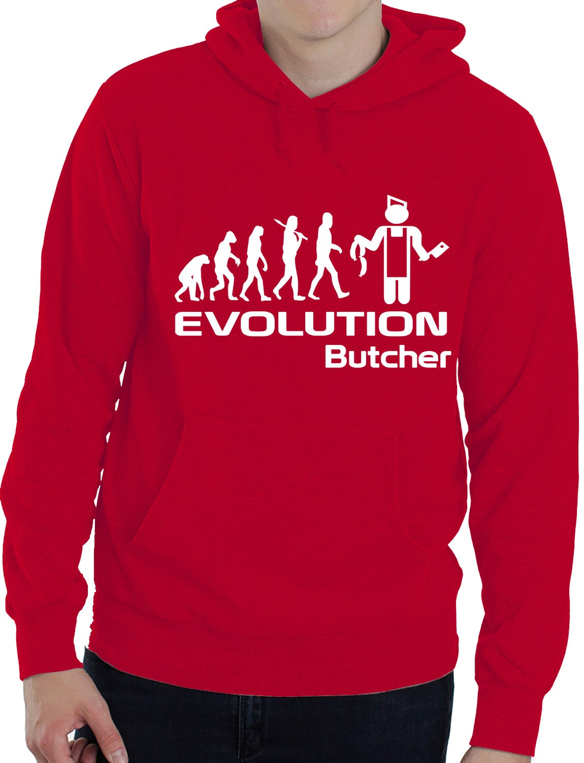 Evolution Of A Butcher Job Work Unisex Hoody
