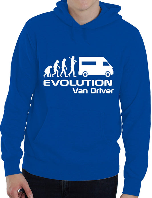 Evolution Of A Van Driver Job Work Unisex Hoody Large Black
