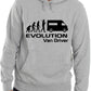 Evolution Of A Van Driver Job Work Unisex Hoody Large Black