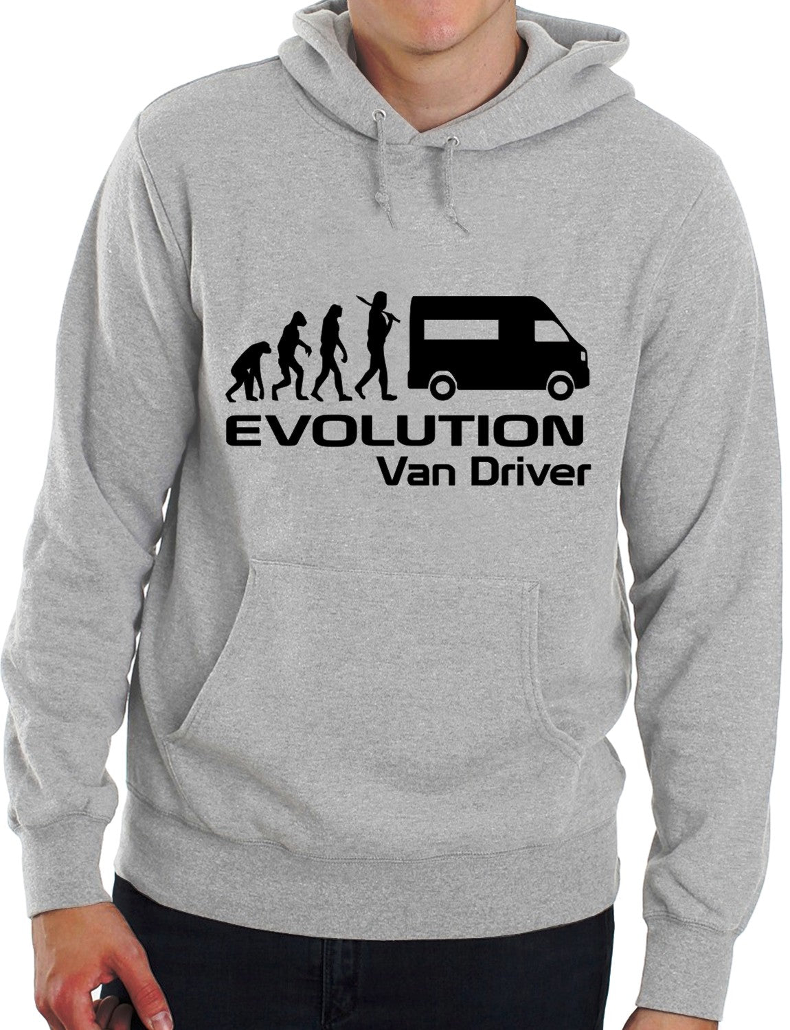 Evolution Of A Van Driver Job Work Unisex Hoody Large Black