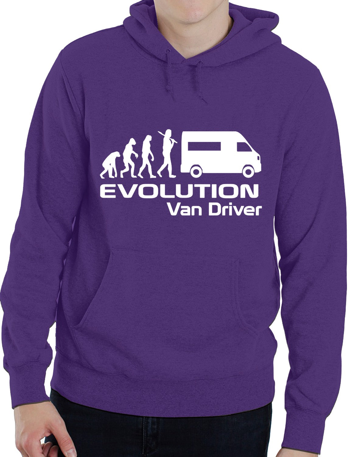 Evolution Of A Van Driver Job Work Unisex Hoody Large Black