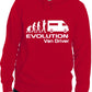 Evolution Of A Van Driver Job Work Unisex Hoody Large Black