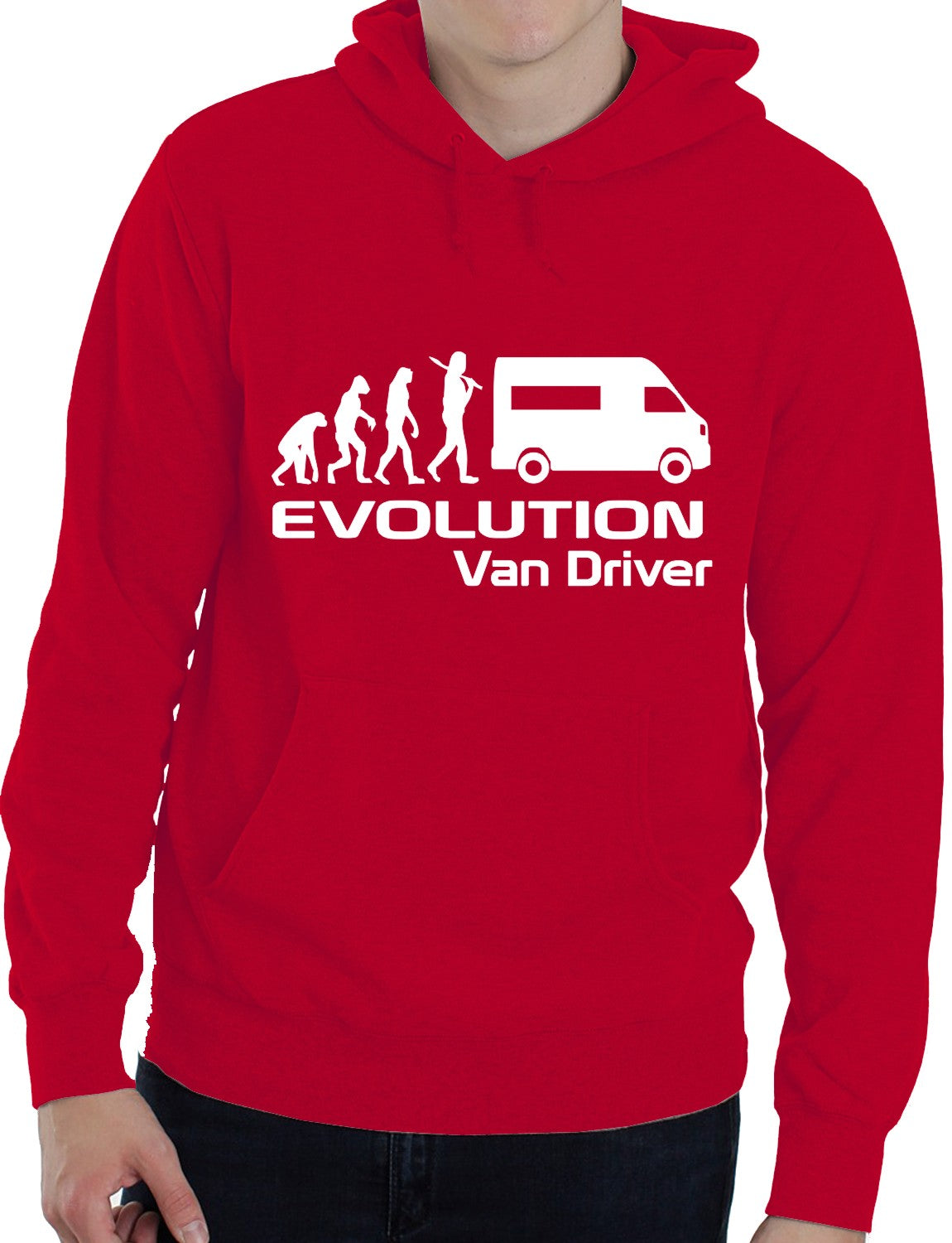 Evolution Of A Van Driver Job Work Unisex Hoody Large Black