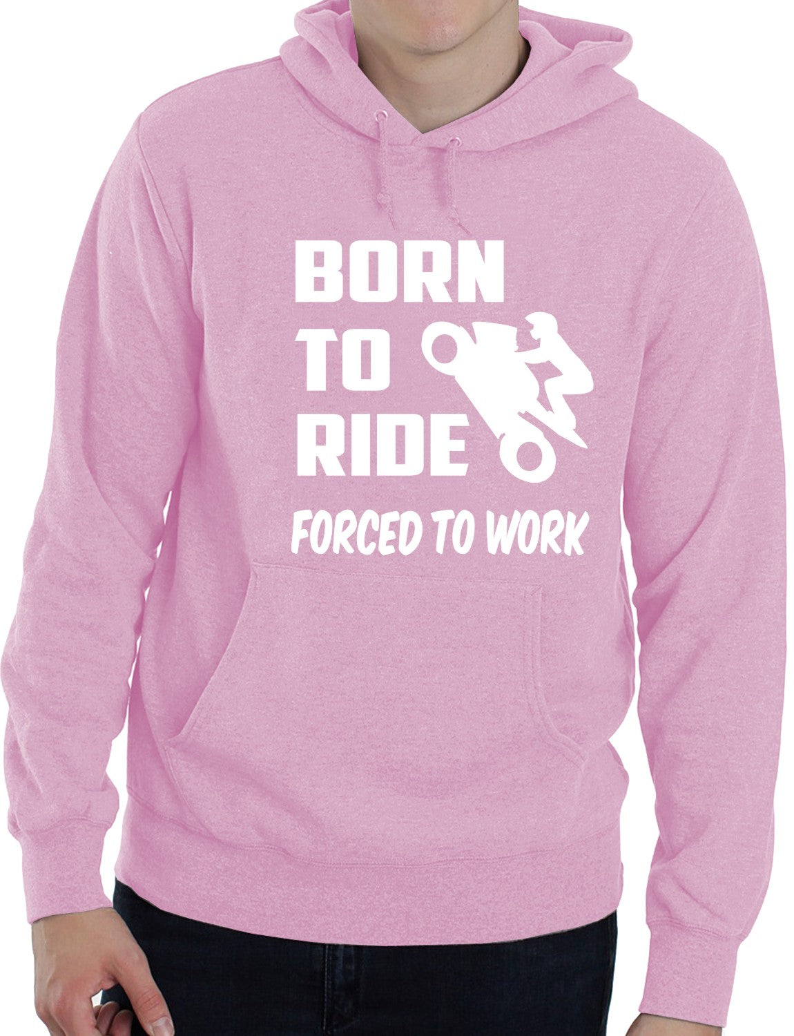 Born To Ride Forced to Work Motorbike Biker Funny Unisex Hoodie