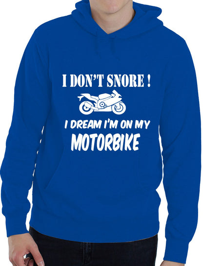 I Don't Snore Bikers Superbike Biker Mototrbike Unisex Hoodie Size