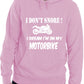 I Don't Snore Bikers Superbike Biker Mototrbike Unisex Hoodie Size