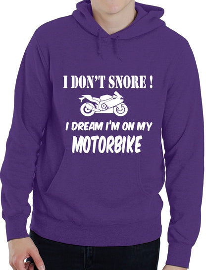 I Don't Snore Bikers Superbike Biker Mototrbike Unisex Hoodie Size