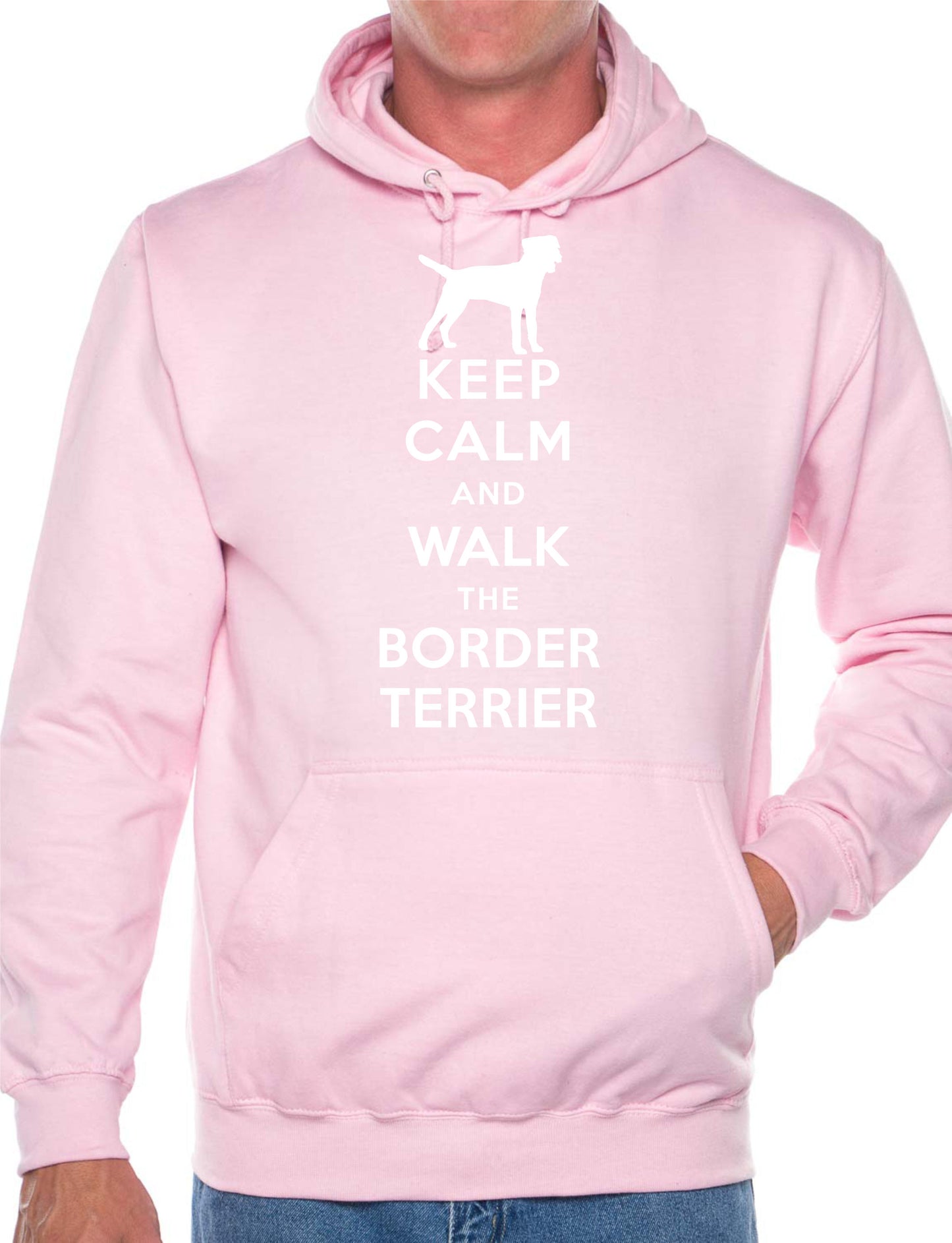 Keep Calm Walk Border Terrier Dog Lovers Hoodie Size