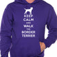 Keep Calm Walk Border Terrier Dog Lovers Hoodie Size