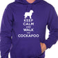 Keep Calm Walk The Cockapoo Dog Lovers Hoodie Size