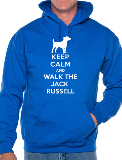 Keep Calm Walk The Jack Russell Dog Lovers Hoodie Size