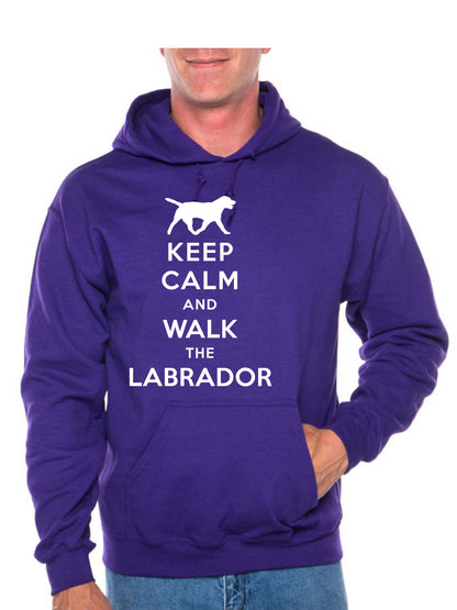 Keep Calm Walk The Labrador Dog Lovers Hoodie Size
