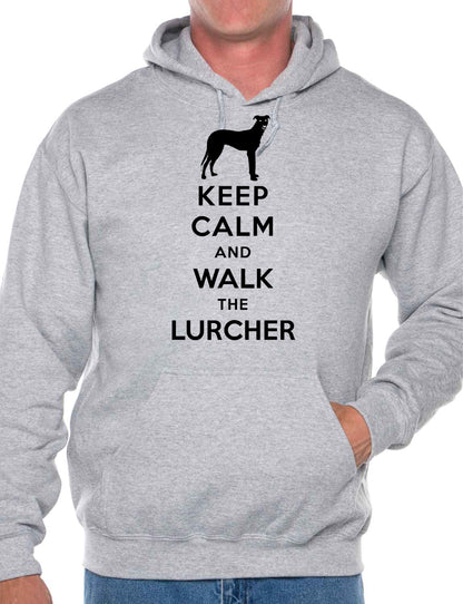 Keep Calm Walk The Lurcher Dog Lovers Hoodie Size