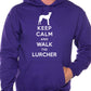 Keep Calm Walk The Lurcher Dog Lovers Hoodie Size
