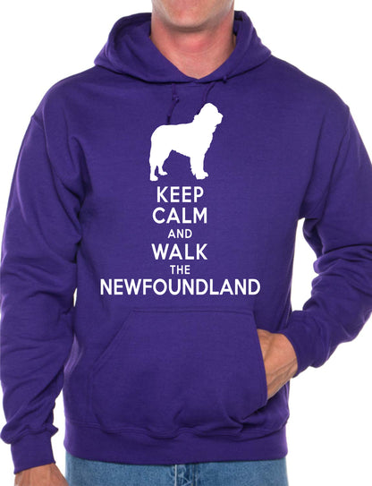 Keep Calm Walk The Newfoundland Dog Lovers  Hoodie Size