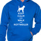 Keep Calm Walk The Rottweiler Dog Lovers  Hoodie Size