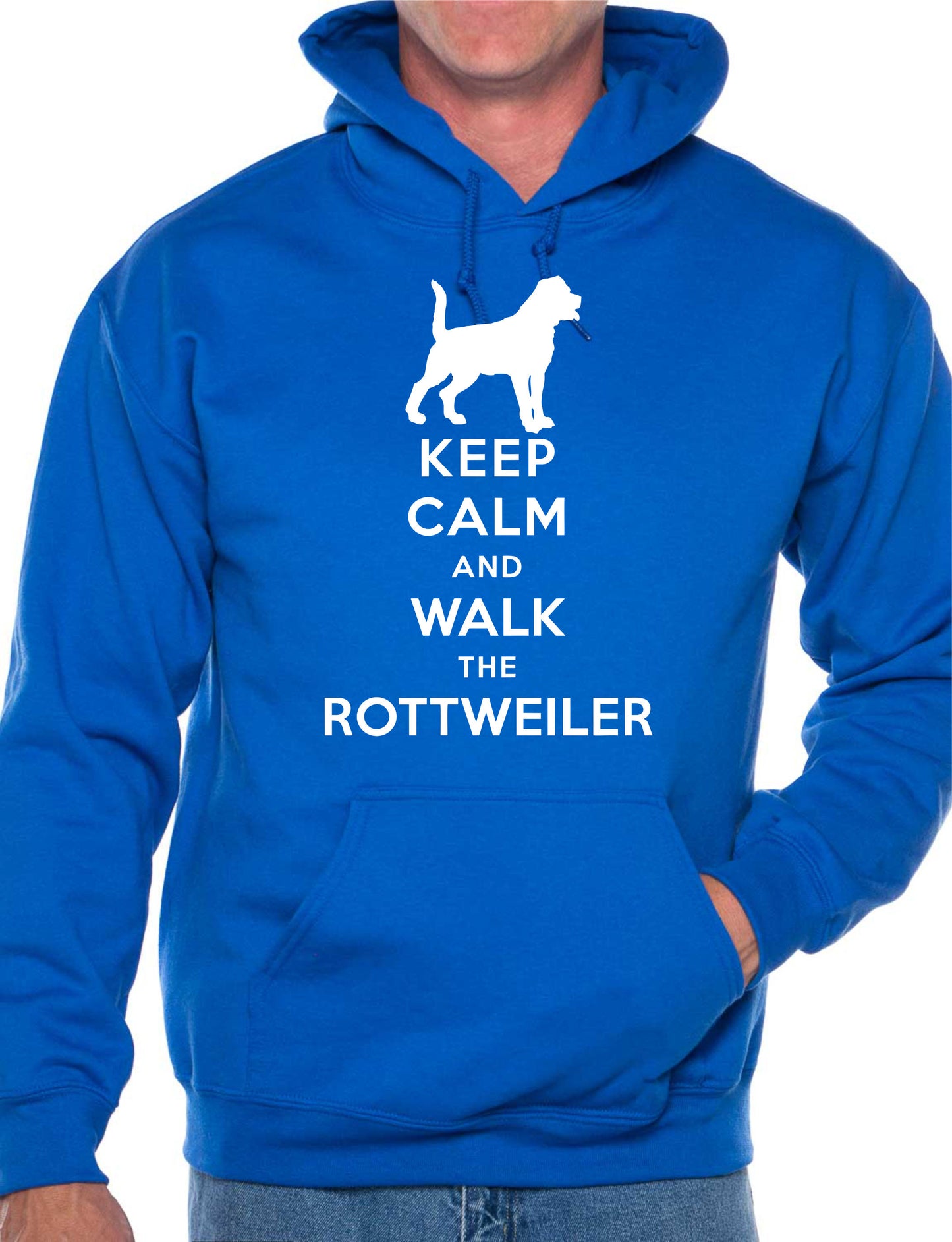 Keep Calm Walk The Rottweiler Dog Lovers  Hoodie Size