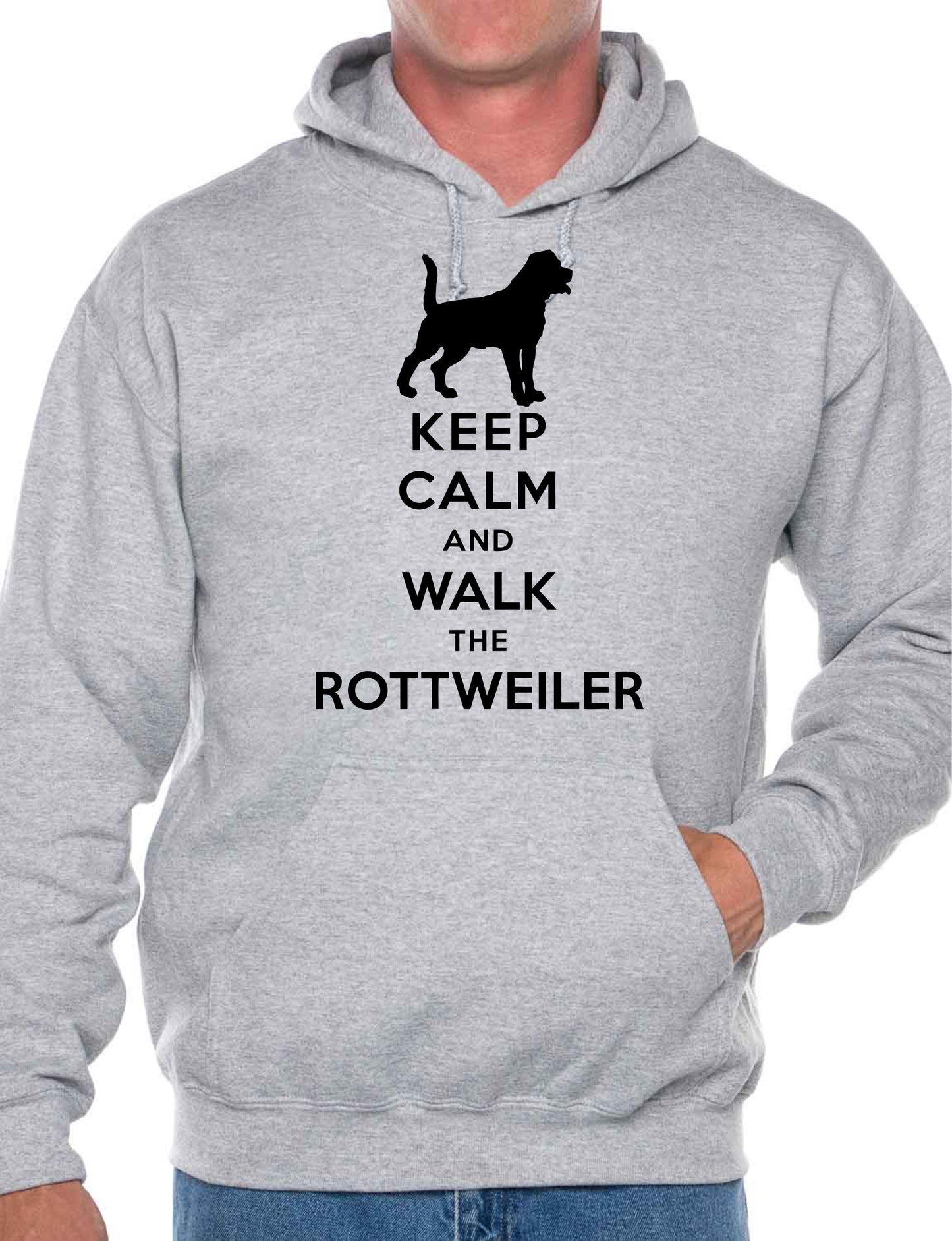 Keep Calm Walk The Rottweiler Dog Lovers  Hoodie Size