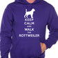 Keep Calm Walk The Rottweiler Dog Lovers  Hoodie Size