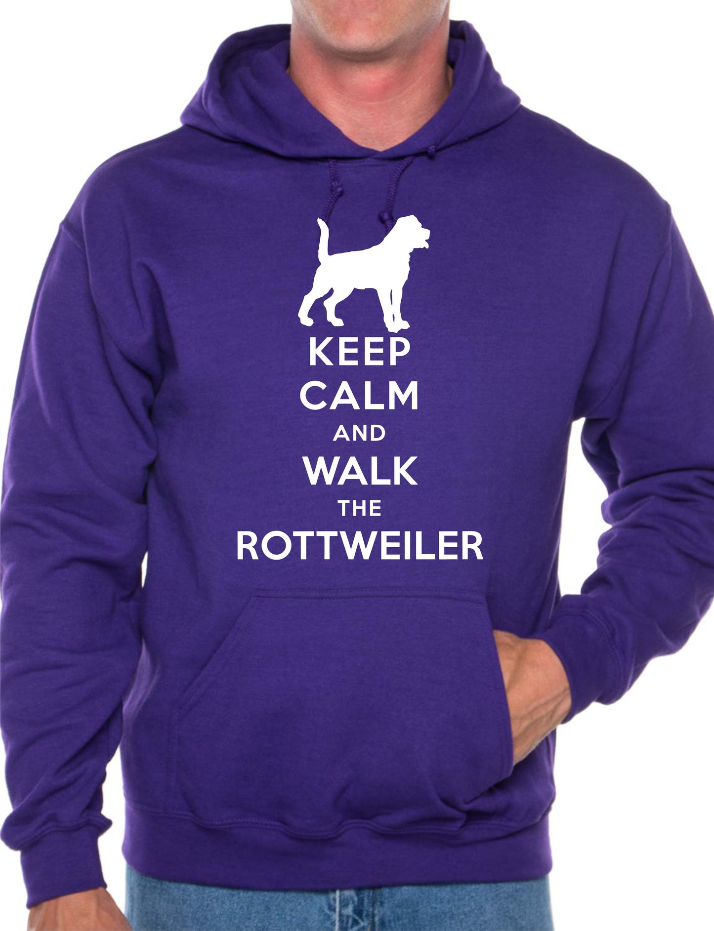 Keep Calm Walk The Rottweiler Dog Lovers  Hoodie Size