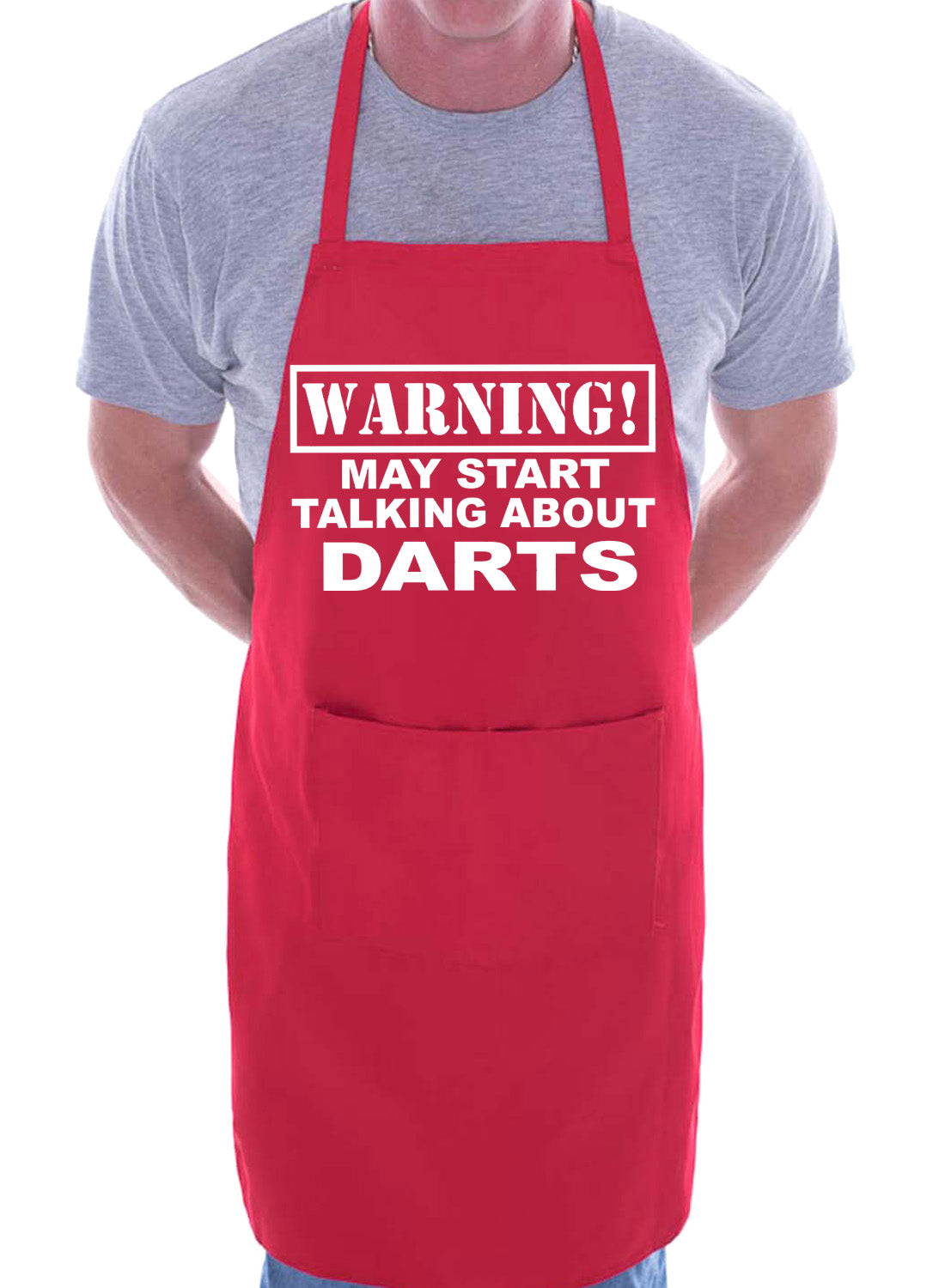 Warning May Talk About Darts Funny BBQ Novelty Cooking Apron