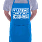 Warning May Talk About Trainspotting Funny BBQ Apron