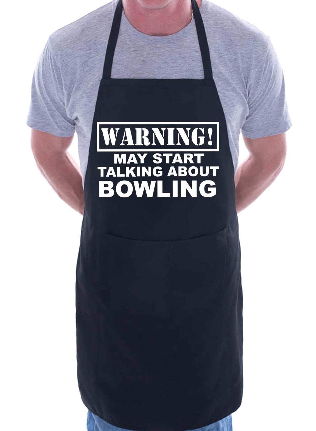 Warning May Talk About Bowling Funny BBQ Apron