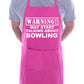 Warning May Talk About Bowling Funny BBQ Apron