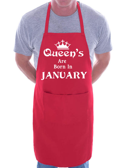 Born In January Birthday Funny Joke BBQ Apron