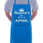 Born In April Birthday Funny Joke BBQ Novelty Cooking Apron