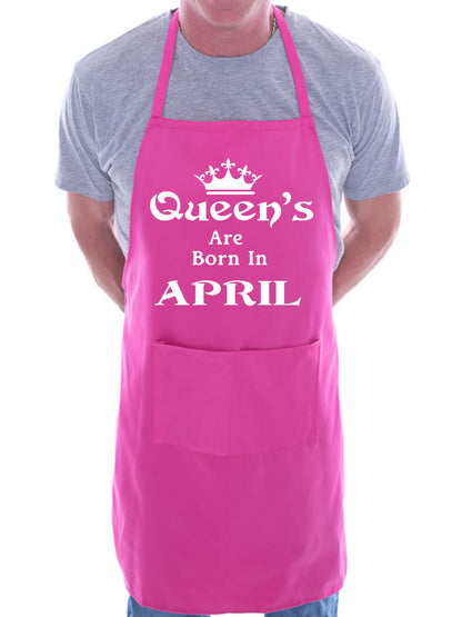 Born In April Birthday Funny Joke BBQ Novelty Cooking Apron
