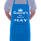Born In May Birthday Funny Joke BBQ Apron