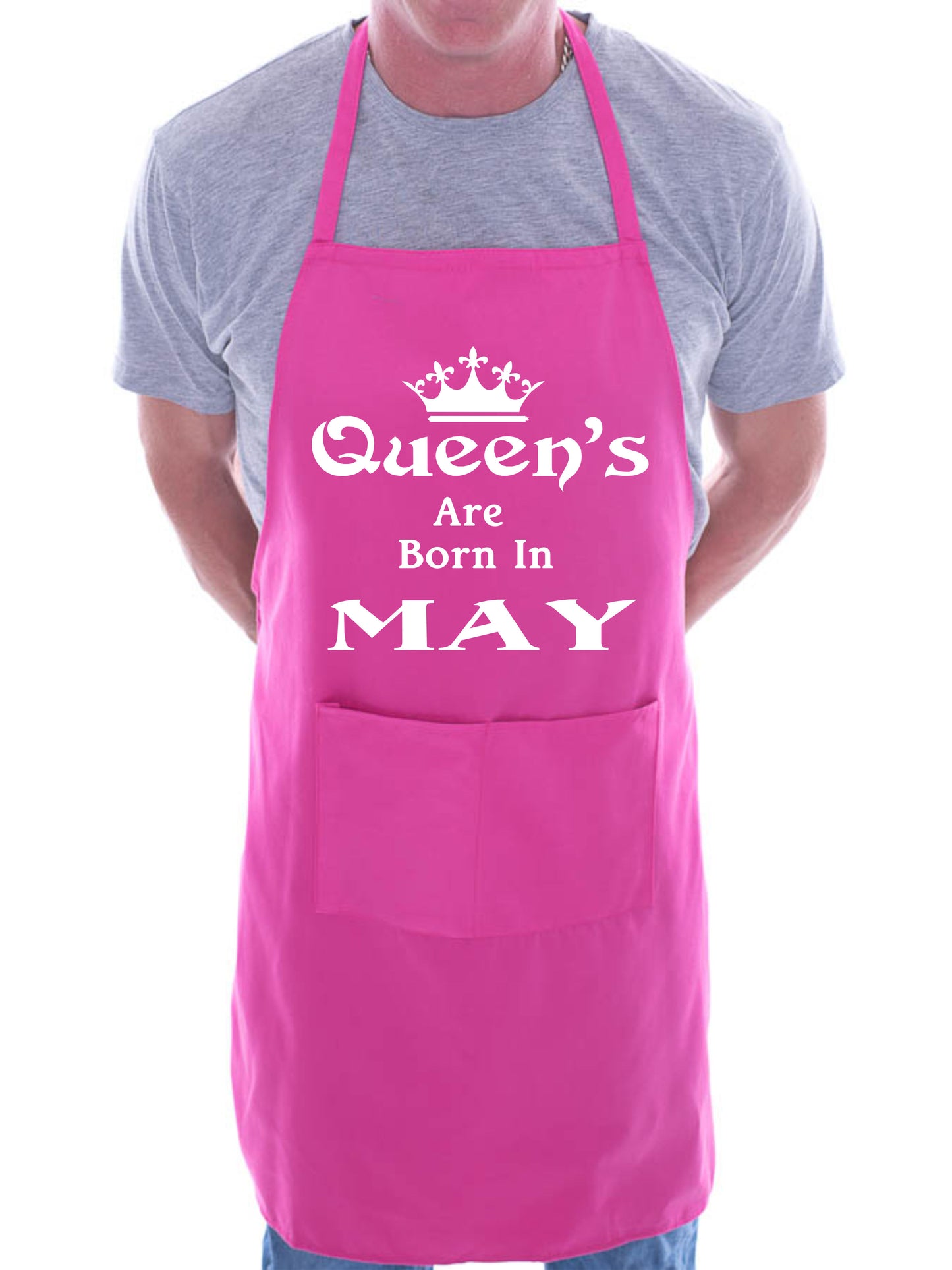 Born In May Birthday Funny Joke BBQ Apron