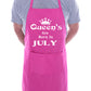 Born In July Birthday Funny Joke BBQ Apron