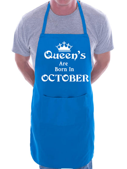 Born In October Birthday Funny Joke BBQ Novelty Cooking Apron