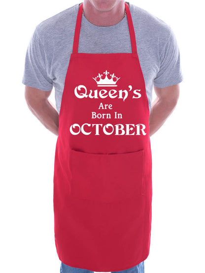 Born In October Birthday Funny Joke BBQ Novelty Cooking Apron