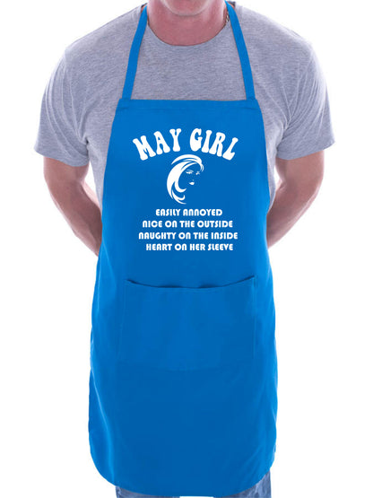 May Birthday Girl Woman Funny Joke BBQ Apron