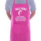 July Birthday Girl Woman Funny Joke BBQ Apron