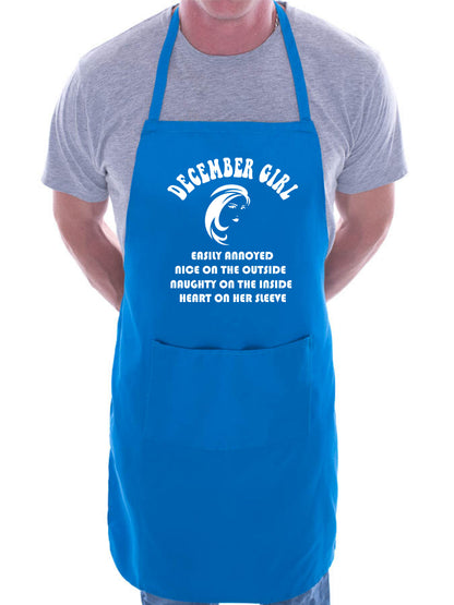 December Birthday Girl Woman Funny Joke BBQ Apron
