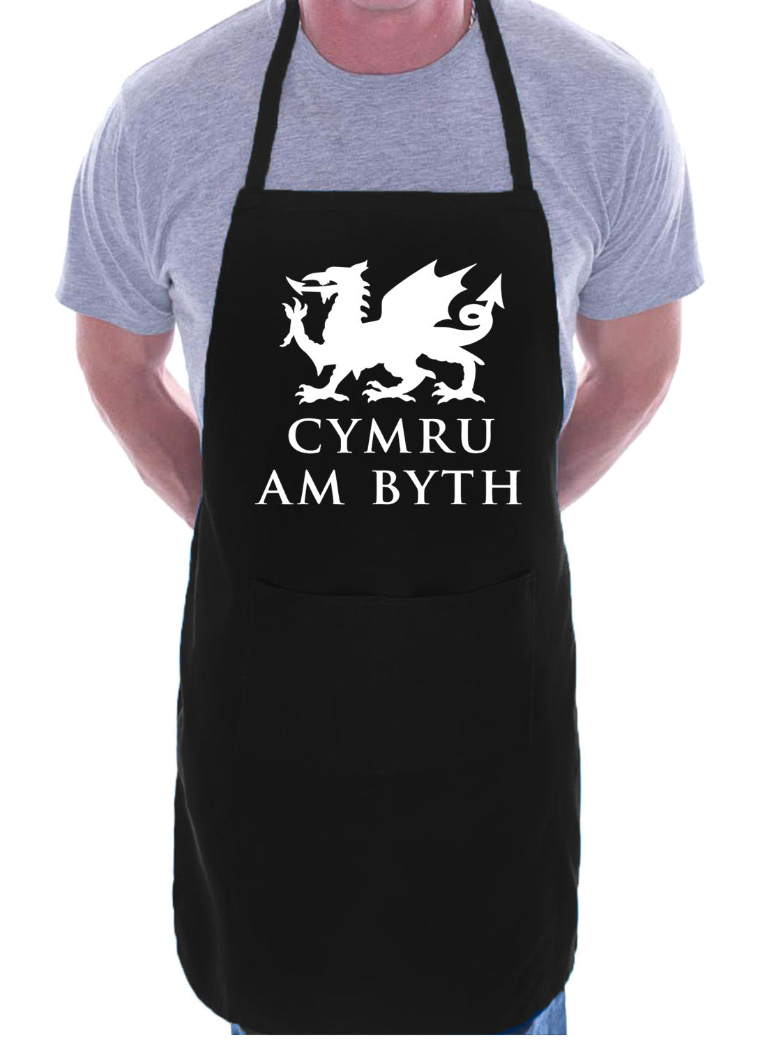 Cymru Am Byth Welsh Dragon Funny BBQ Gift Novelty Cooking BBQ Apron