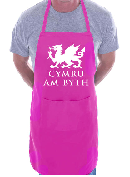 Cymru Am Byth Welsh Dragon Funny BBQ Gift Novelty Cooking BBQ Apron