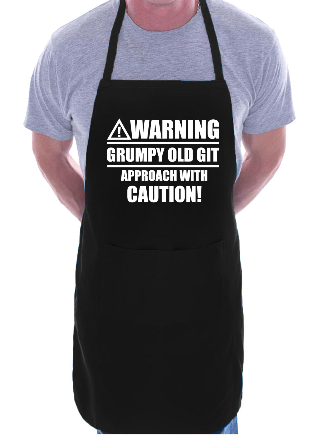 Warning Grumpy Git Birthday Funny BBQ Apron