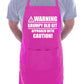 Warning Grumpy Git Birthday Funny BBQ Apron